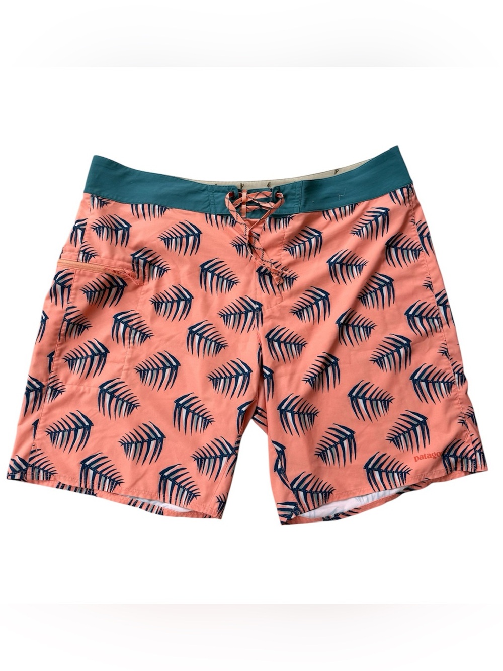 Patagonia Stretch Planing Board Shorts Sz 38 Four-Way Stretch Palms of Heart